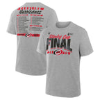 Front/Back: Gray tee, "STANLEY CUP FINAL 2026" on front, team roster on back