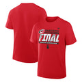 Front/Back: Red tee, "EASTERN CONFERENCE FINAL" in black/white with Primary logo