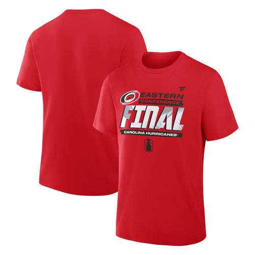 Front/Back: Red tee, "EASTERN CONFERENCE FINAL" in black/white with Primary logo