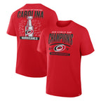 Front/Back: Red tee, "STANLEY CUP CHAMPIONS" on front, signatures of entire roster printed on back