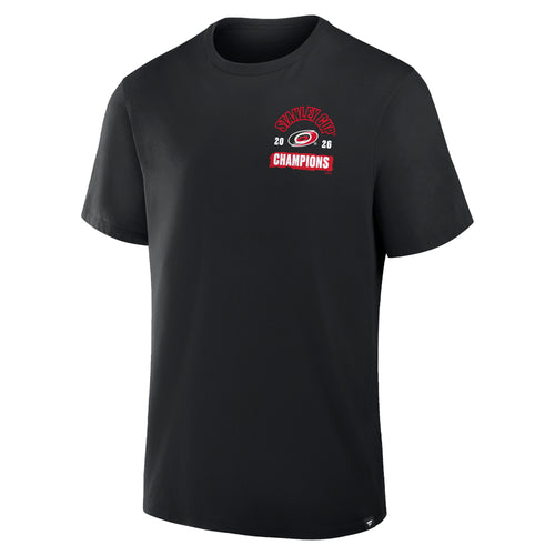 Front: "2026 Stanley Cup Champions" in red/white with Primary logo in middle of wording on left chest