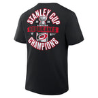 Back: Art of Stanley Cup/Primary logo with "STANLEY CUP CHAMPIONS" arched around, "CAROLINA HURRICANES" overtop cup