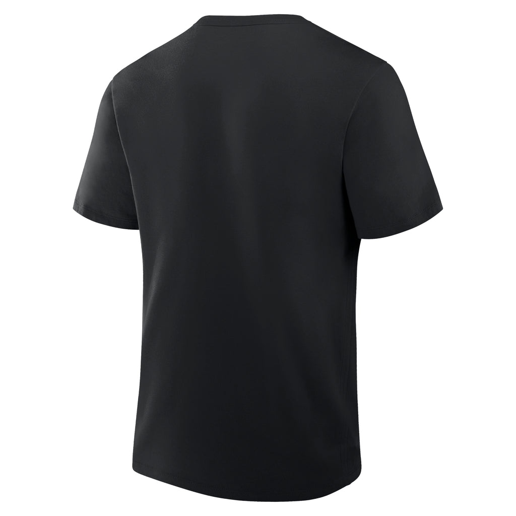 Back: Black tee, no design on back