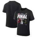 Front/Back: Black tee, Hurricanes/Golden Knights Stanley Cup Final matchup art on front