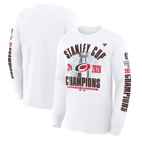 Front:Back: White longsleeve tee with Stanley Cup artwork on front, wording down left sleeve only