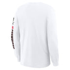 Back: White longsleeve tee, no design on back, "2026 CHAMPIONS" down left sleeve with SCF logo