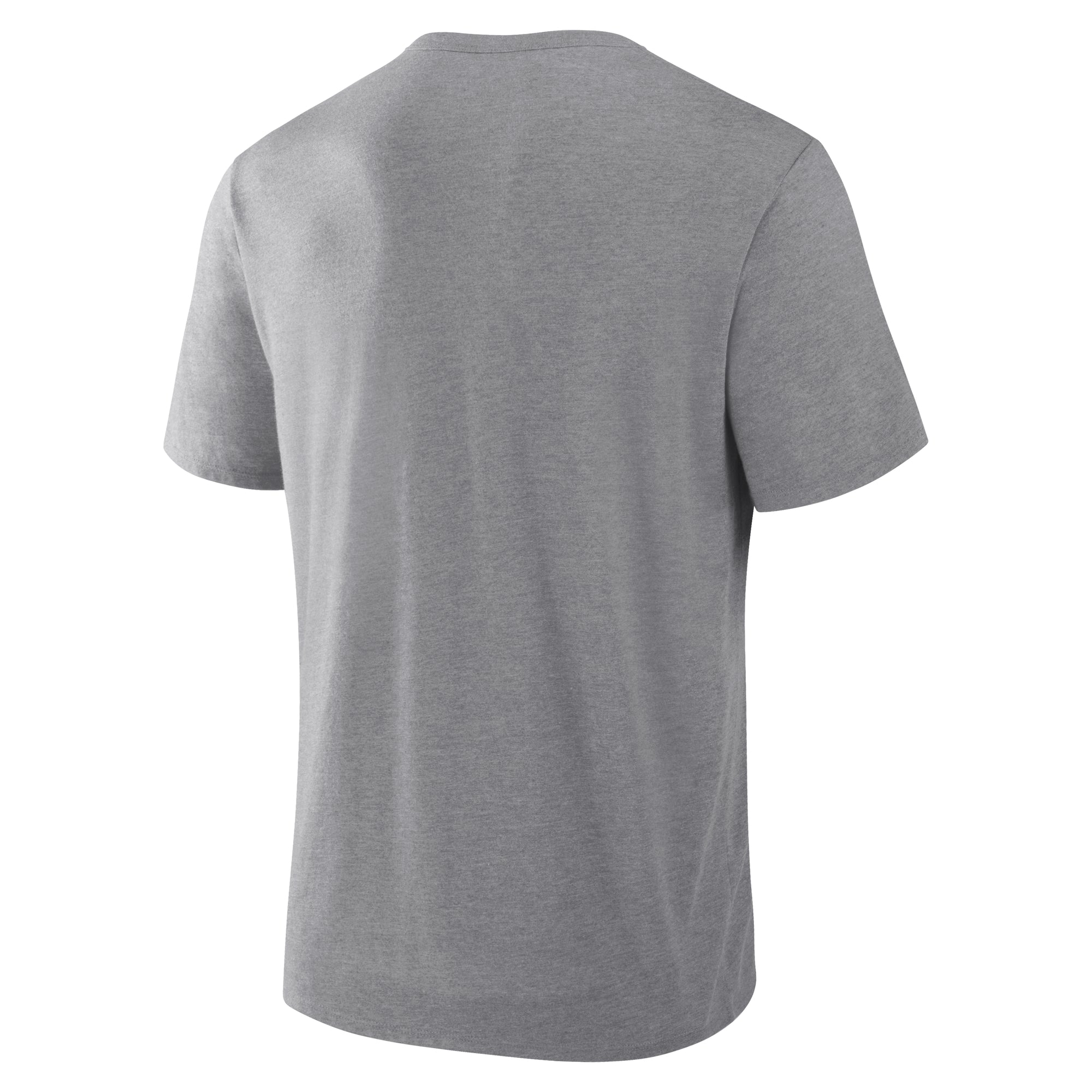Back: Gray tee, no design on back