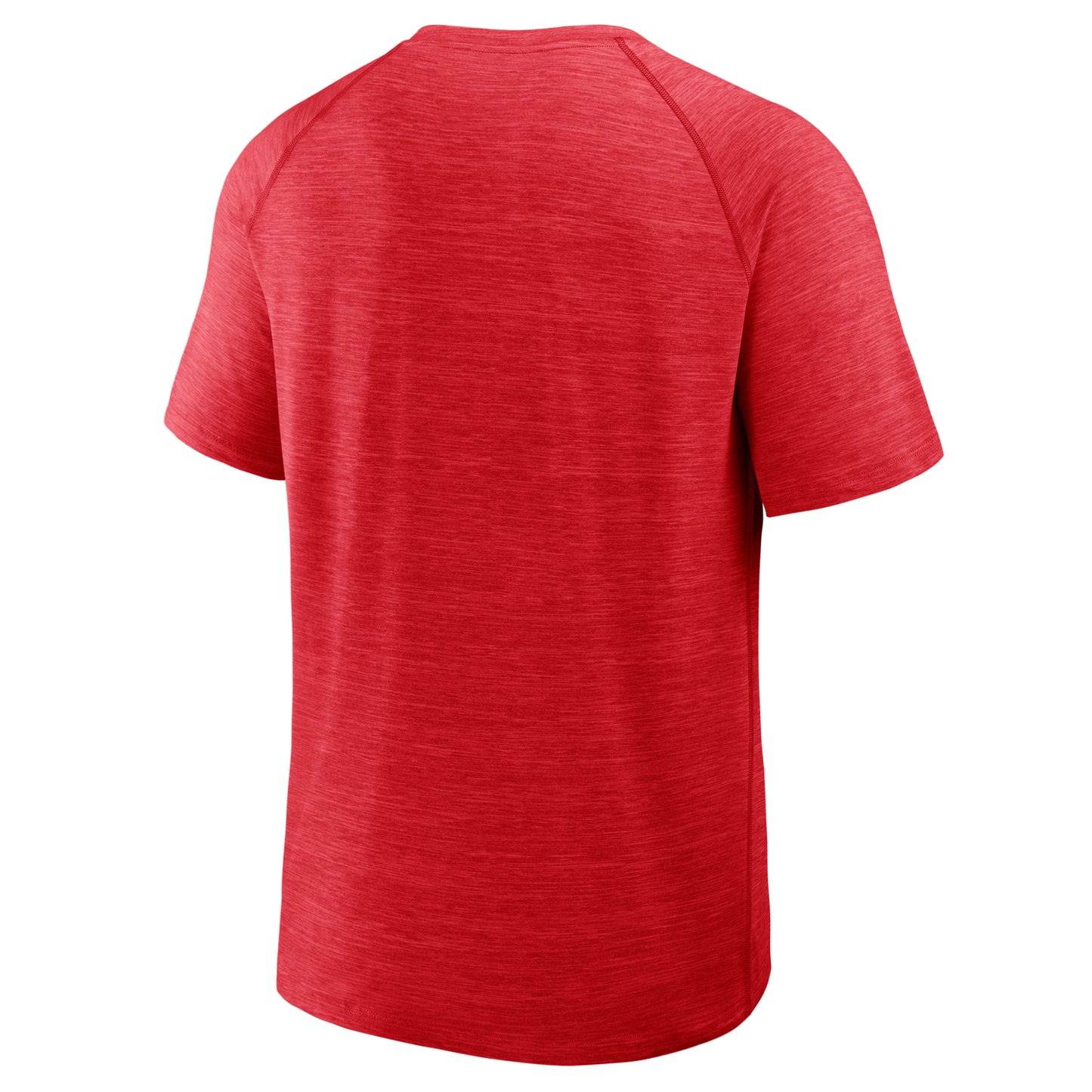 Back: Red polyester tee