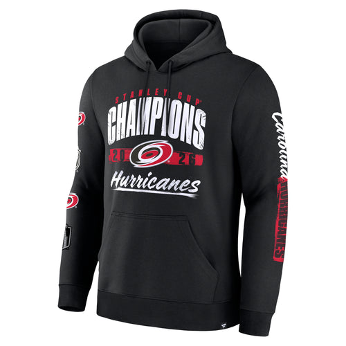 Front: "Stanley Cup Champions Hurricanes 2026" with Primary logo on front, artwork on sleeves
