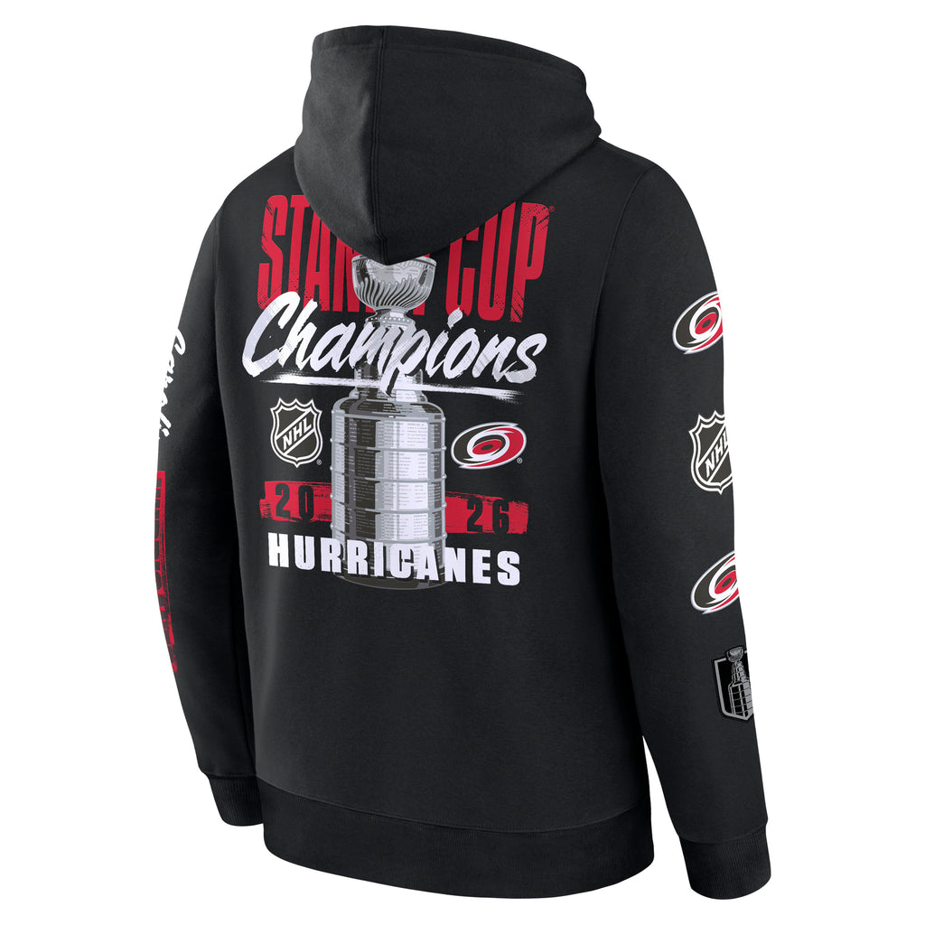 Back: "STANLEY CUP Champions 2026 Hurricanes" with art of Stanley Cup,Primary logo, NHL shield