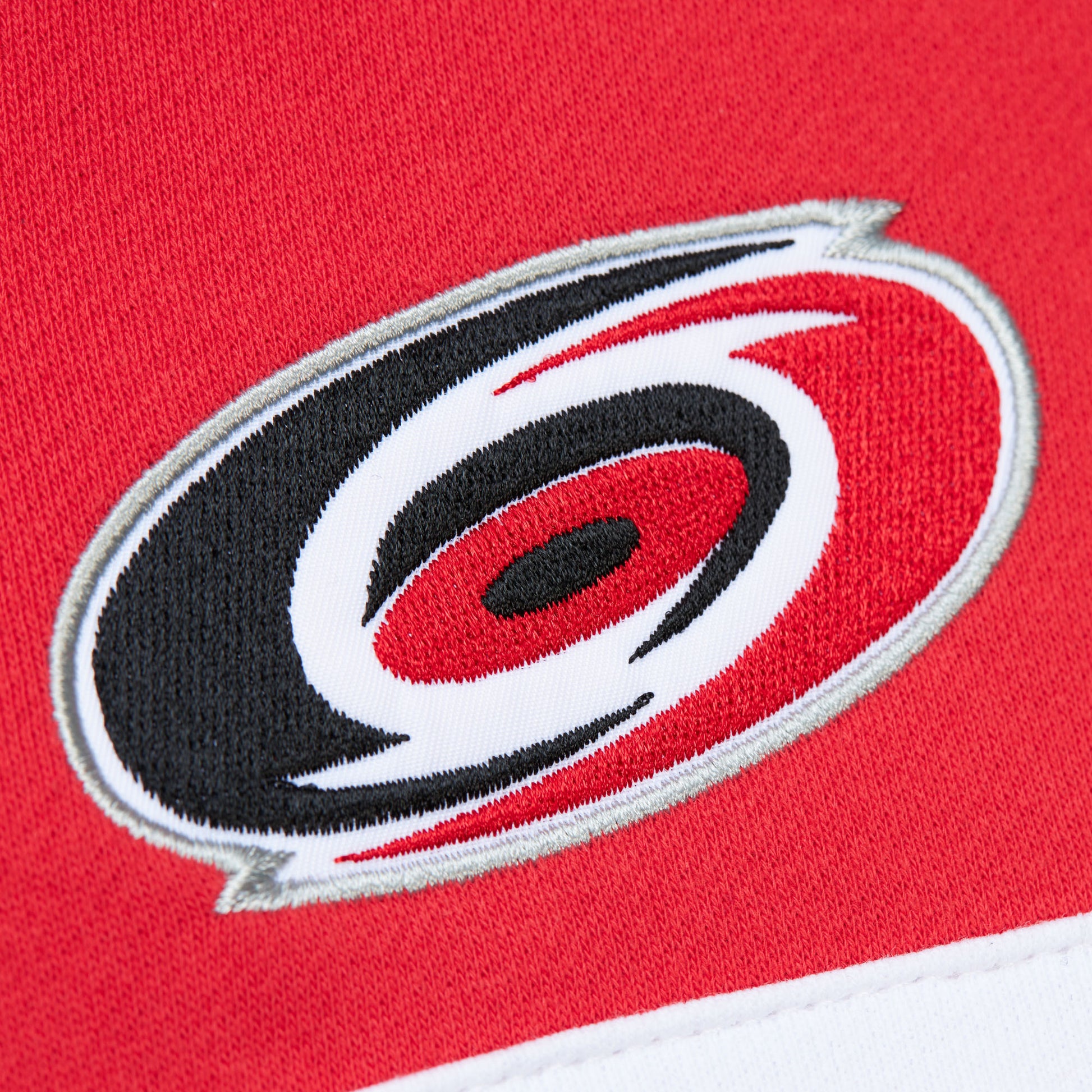 Close up of the Hurricanes logo on the left chest