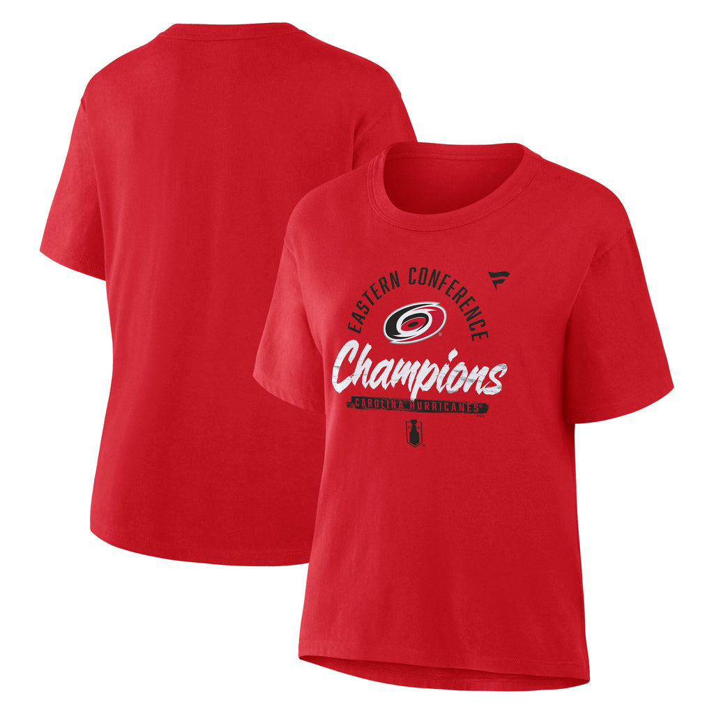 Front/Back: Red tee, "Eastern Conference Champions" in red/black with Primary logo in center of wording