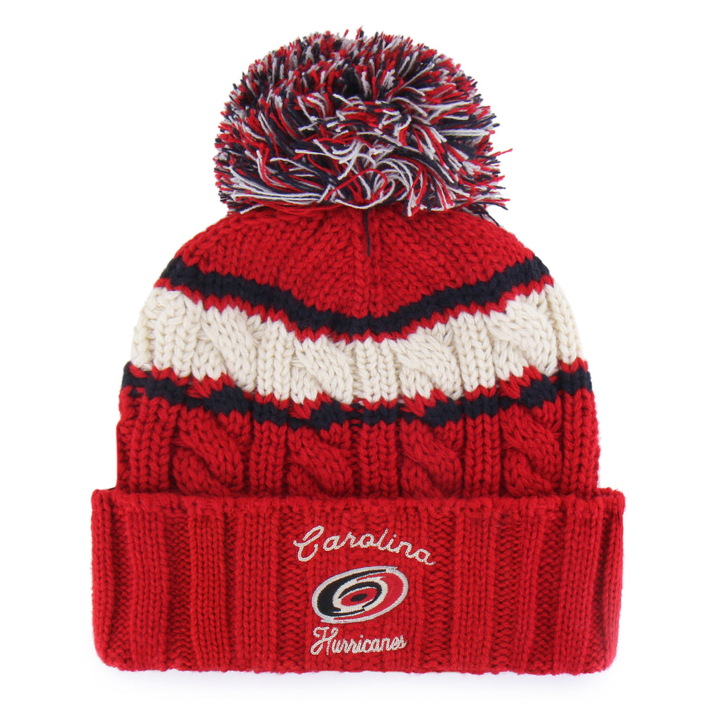 "Carolina Hurricanes" in cursive with Primary logo on cuff