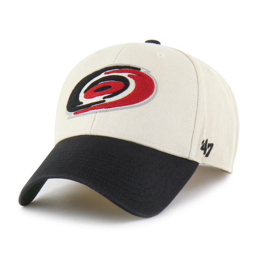 Front: Cream hat, black brim, Primary logo on front, 47 logo on left