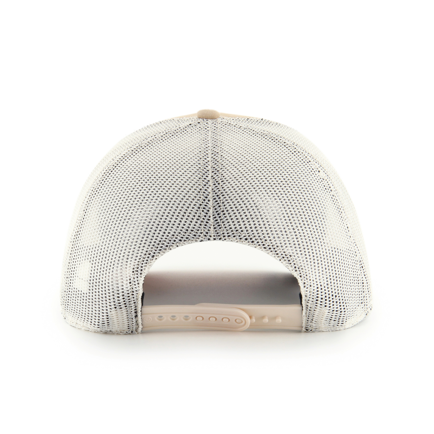 Back: Baseball cap trucker with white mesh and tan snaps