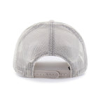 Back: Gray meshback, tan snapback straps