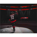 Photo of Logan Stankoven on ice during the 3 Stars of the Game