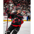 Photo of Seth Jarvis celebrating a goal during a home game