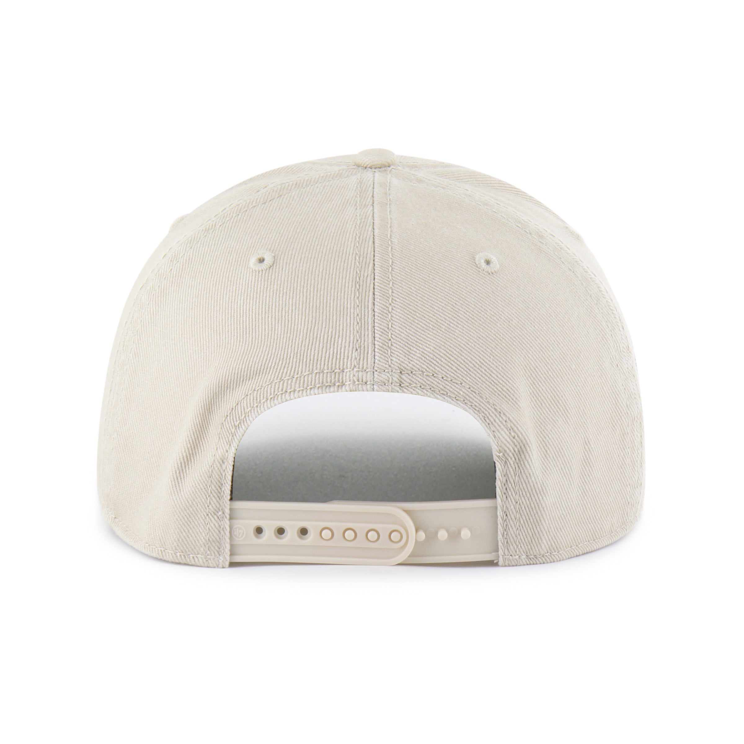 Back: Cream hat with cream snapback straps