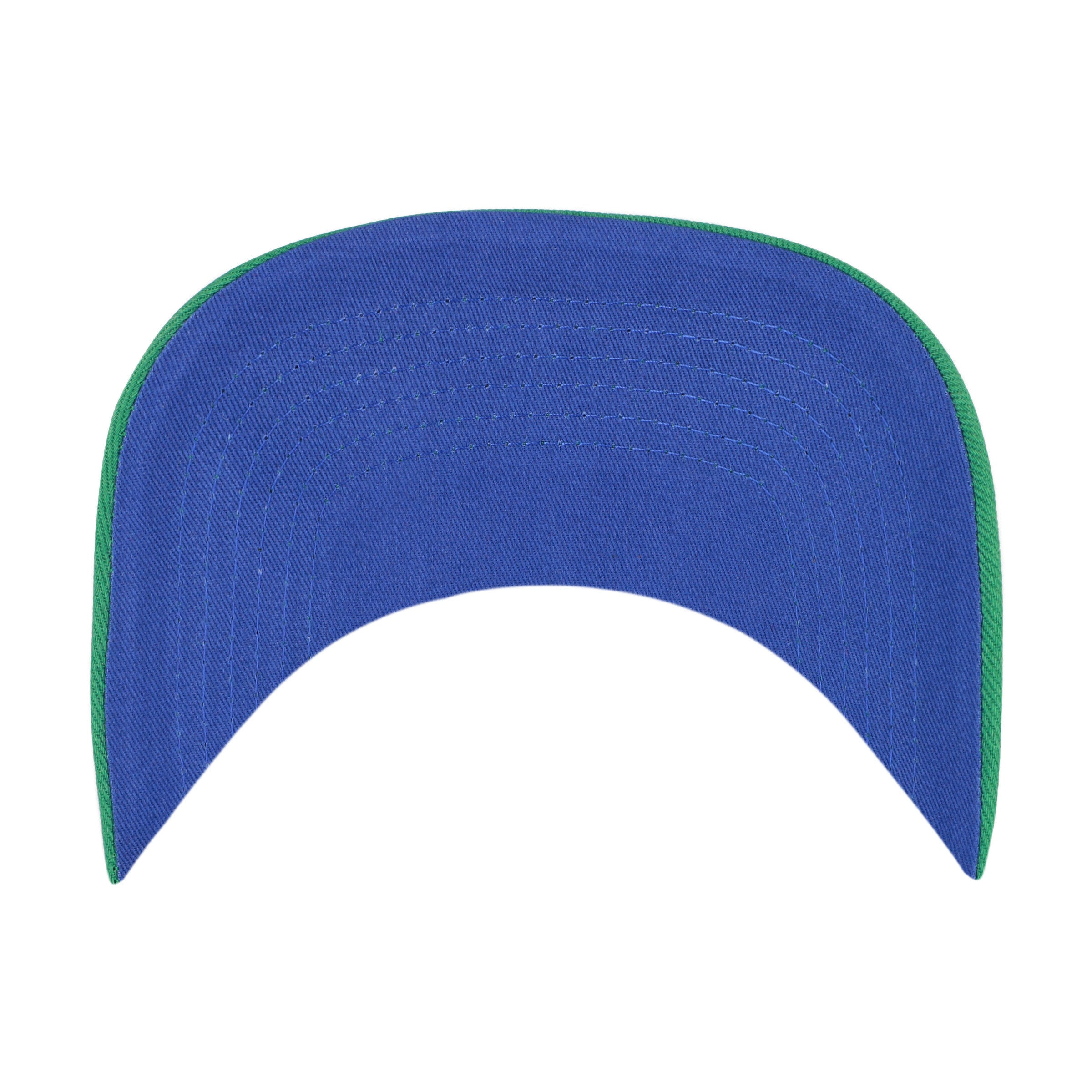 Under: Blue underbrim with green trim