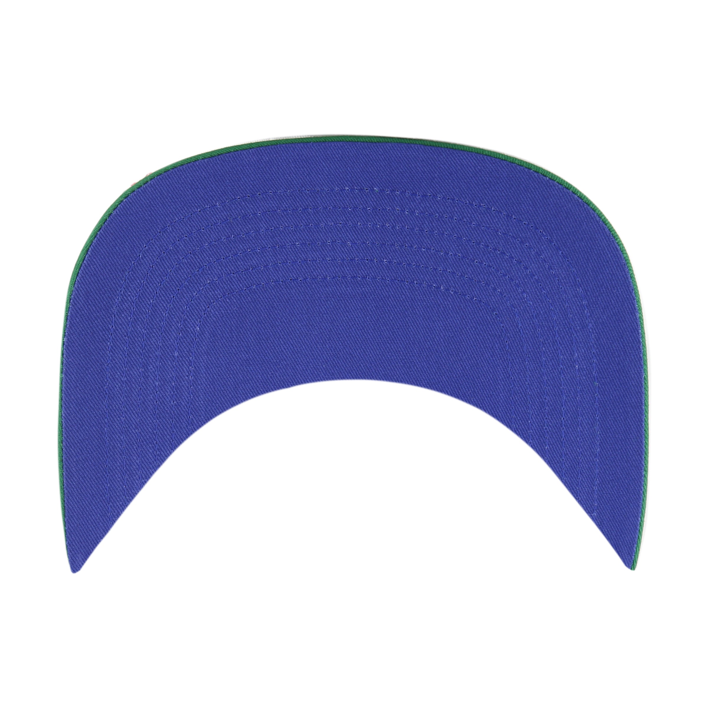 Under: Blue underbrim with green trim