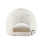 Back: Off-white adjustable strap with metal clasp