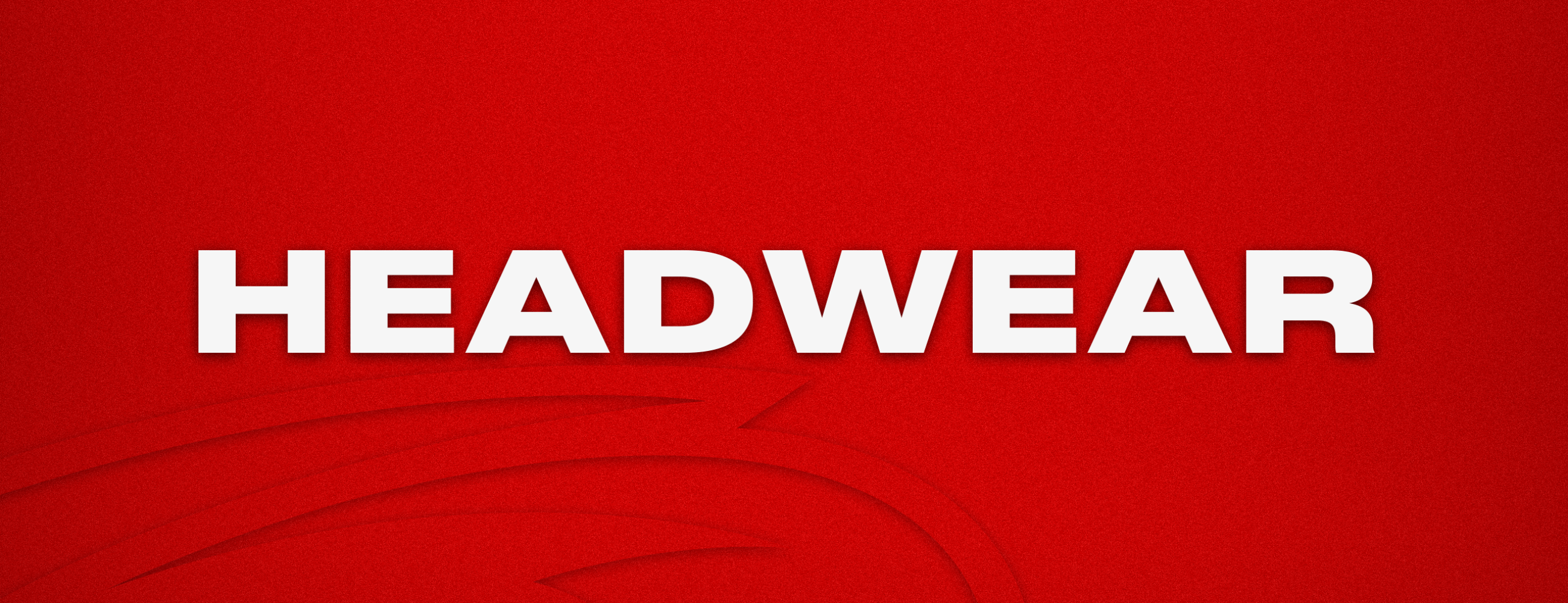 Red background with Primary logo outline, "HEADWEAR" in white text