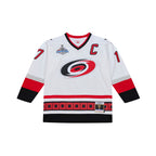 Front: 05-06 White Hurricanes jersey, 'C' Captaincy on left chest, 2006 Stanley Cup Patch on right chest