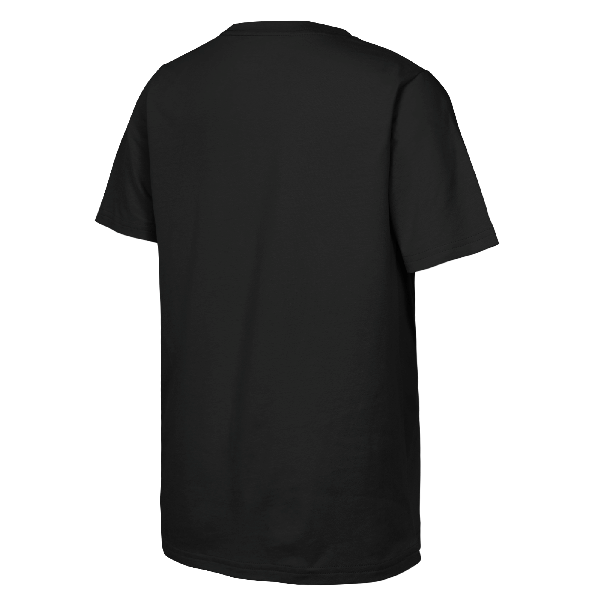 Back: Black tee, no design on back