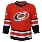 Front: Primary logo on chest, "20" on sleeves in white with black outline