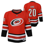 Front/Back: Red Youth Jersey, "AHO 20" on back, "20" on sleeves