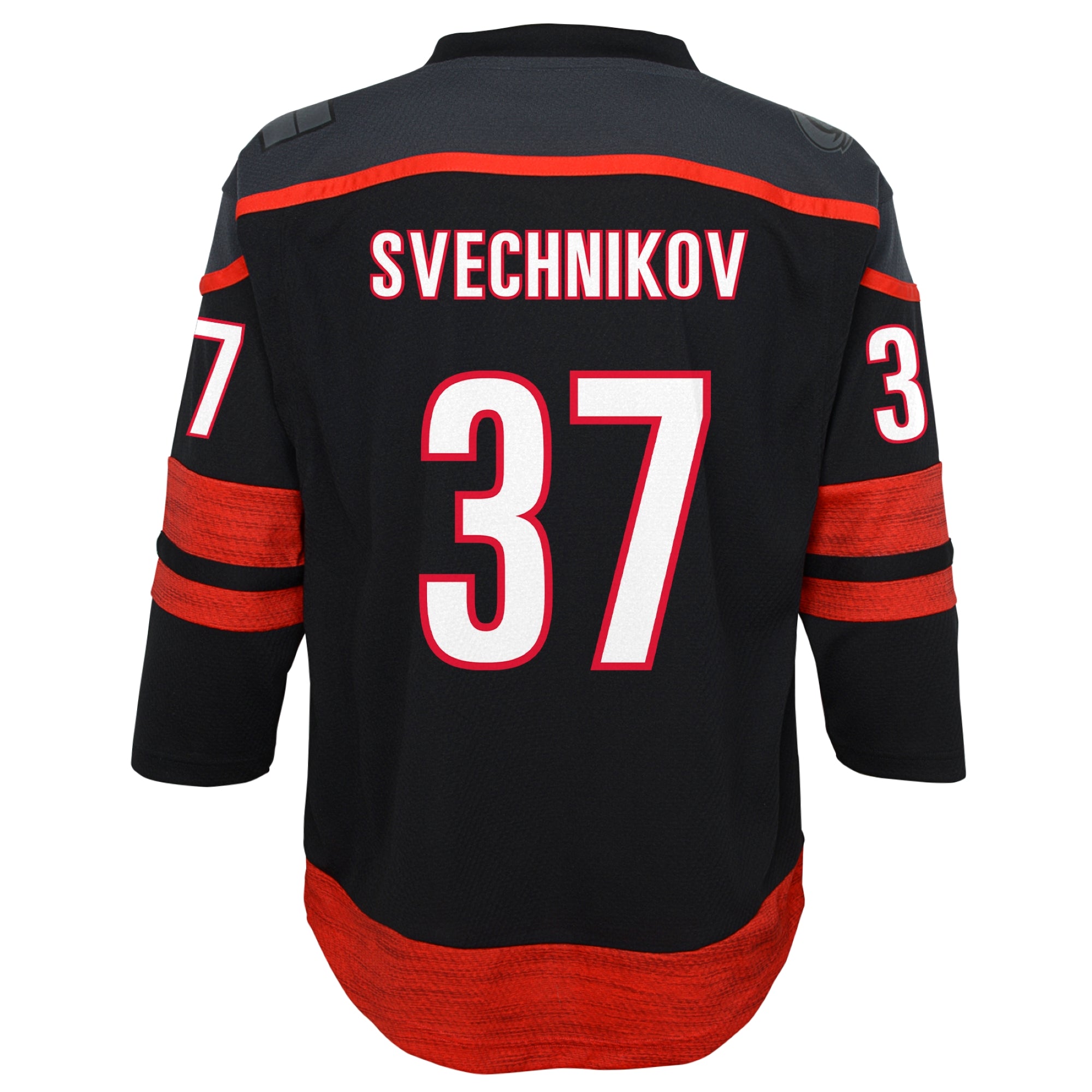 Back: "SVECHNIKOV 37" in white with red outline on back