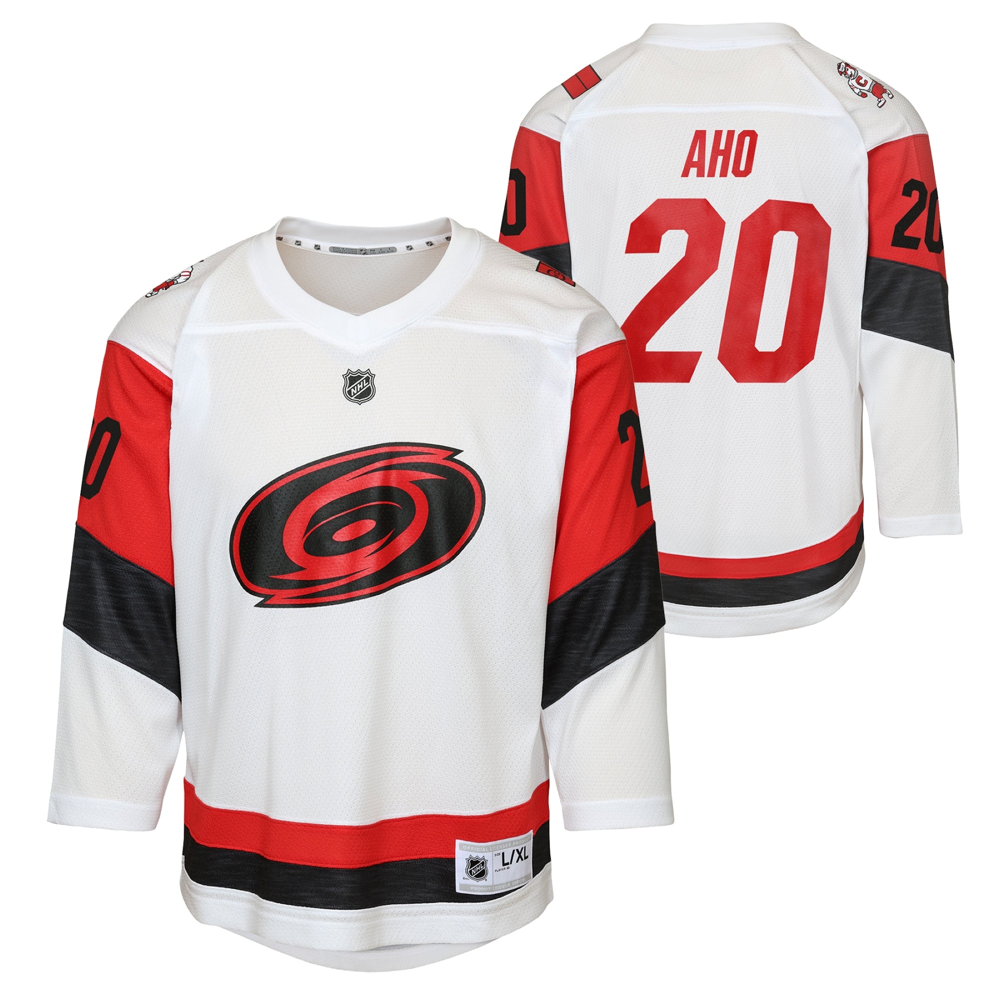 Outerstuff Youth White 25 Aho Jersey