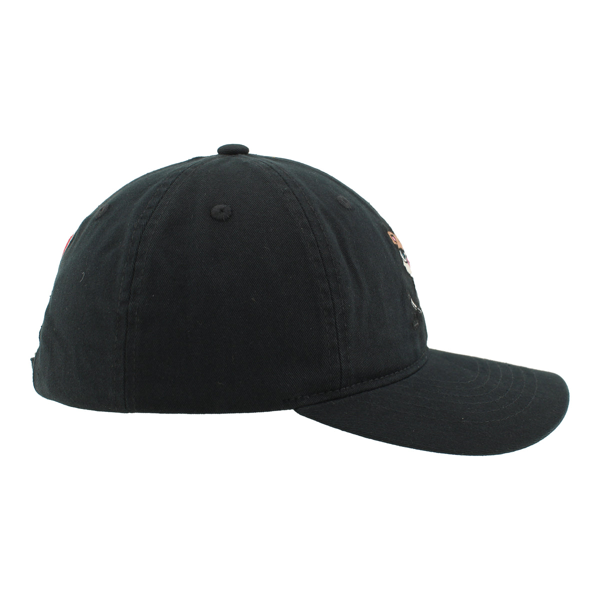 Right: Right side of hat, no art on right side