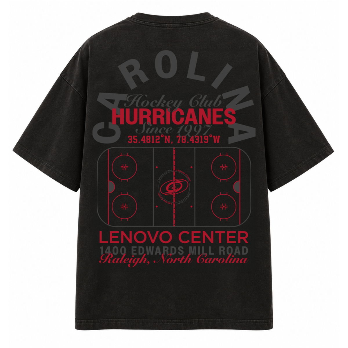 Line Change Ladies Charcoal Rink Oversided Tee