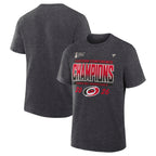 Front/Back: Charcoal Grey tee, "EASTERN CONFERENCE CHAMPIONS" in red/black across chest, Primary logo/"2026" beneath