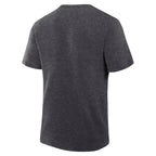 Back: Charcoal grey tee, no design on back
