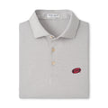 Gray polo with 3 buttons, Tonal logo on left chest