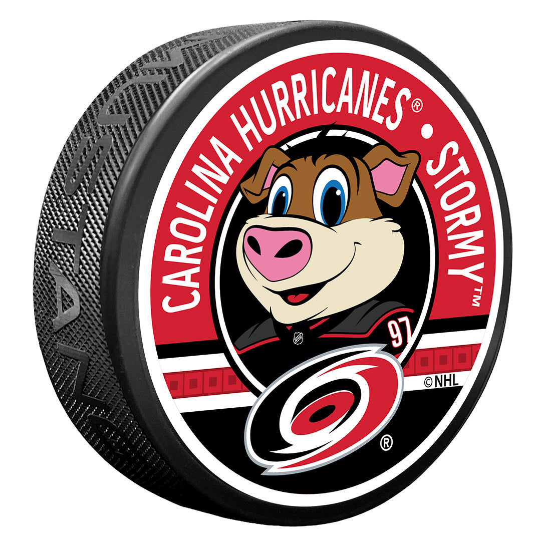 Mustang Products Black Jersey Stormy Mascot Puck