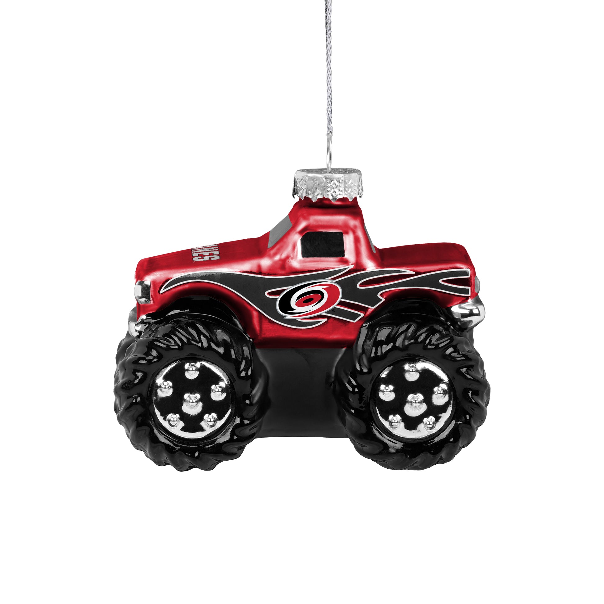 Side: Primary logo on top of black flame on side of truck