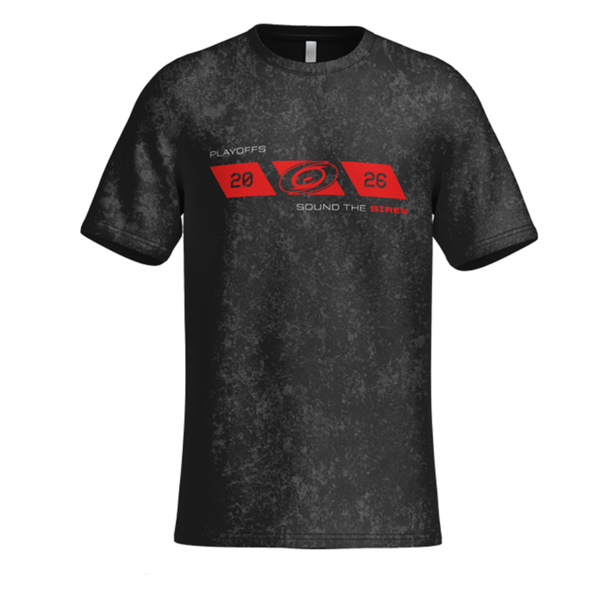 Mineral wash-colored tee, red rectangle: sharp edges, "2026" with Tonal logo above front