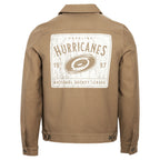 Back: White graphic, "CAROLINA HURRICANES 1997 National Hockey League" around Primary logo
