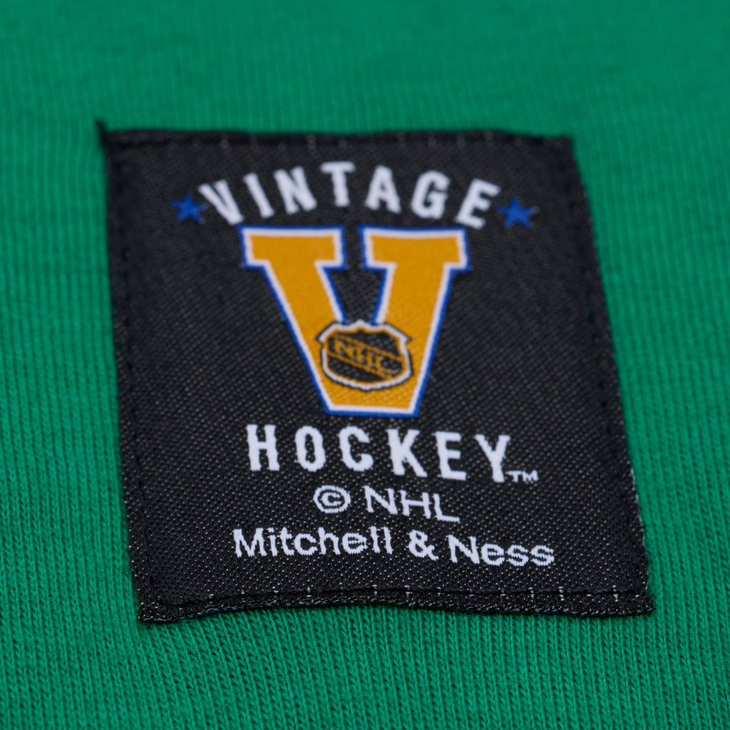 Close up of the Vintage Hockey tag on the jacket