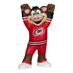 Figurine of Stormy The Ice Hog, dressed in Hurricanes Red uniform