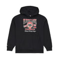 Front: Black hoodie, red/black/white artwork with goalie mask, "HURRICANES" "National Hockey League"