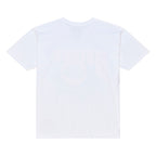 Back: White tee, no design on back