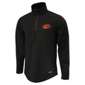 Black quarter-zip, Tonal primary logo on left chest, 'Voak' patch on left of waist