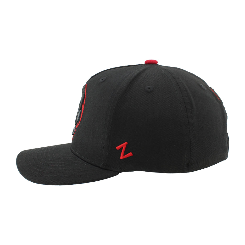 Left: Red 'z' Zephyr logo on left side