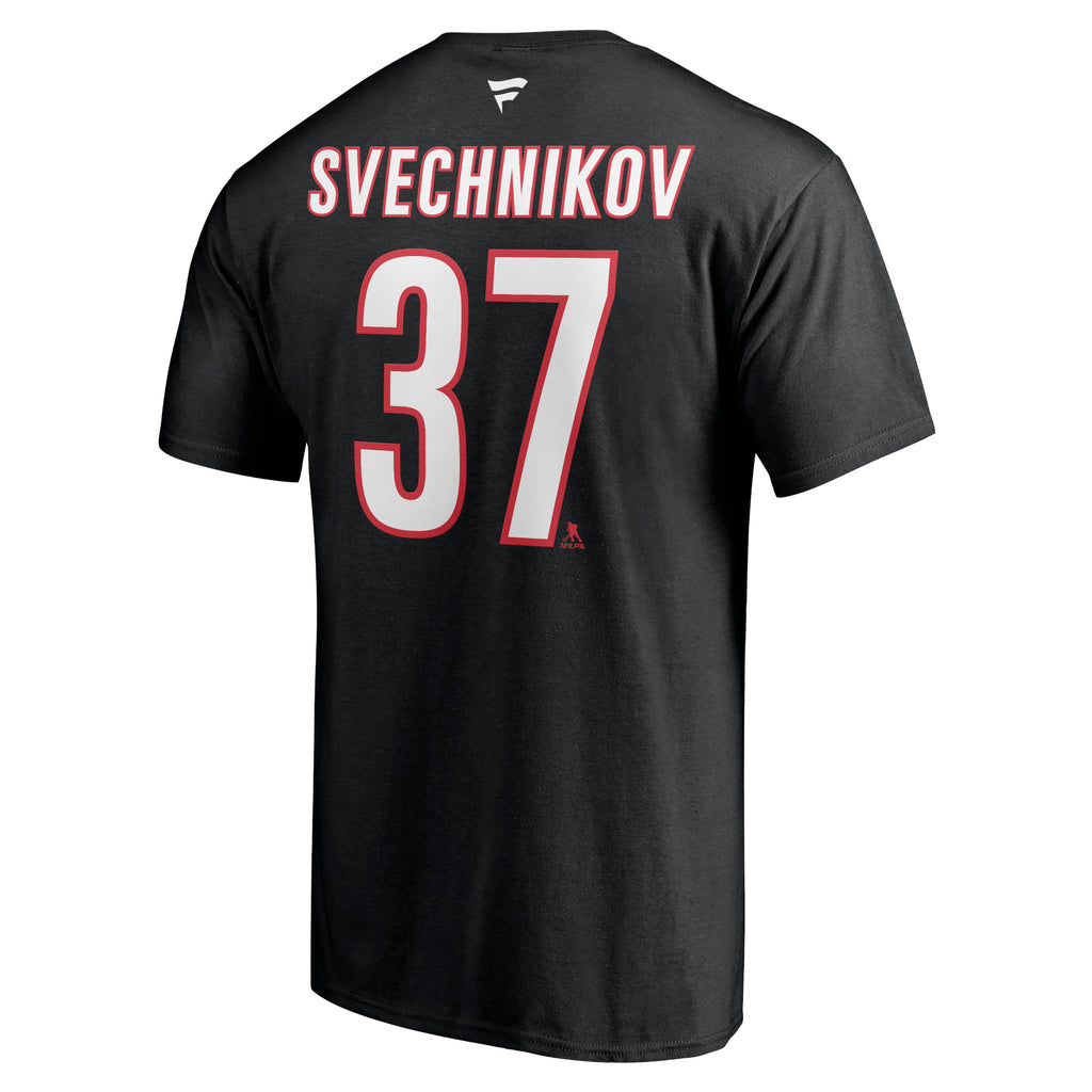 Back: "SVECHNIKOV 37" in white with red outline, Fanatics logo above name