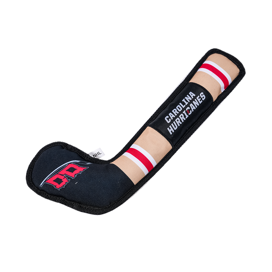 Pets First Hurricanes Hockey Stick Dog Toy - Black